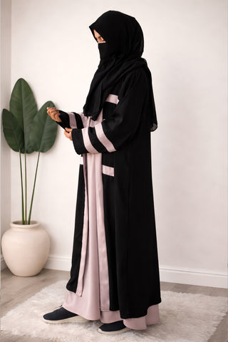 Adjustable Tie-Waist Butterfly Abaya – Elegant Flowing Crepe